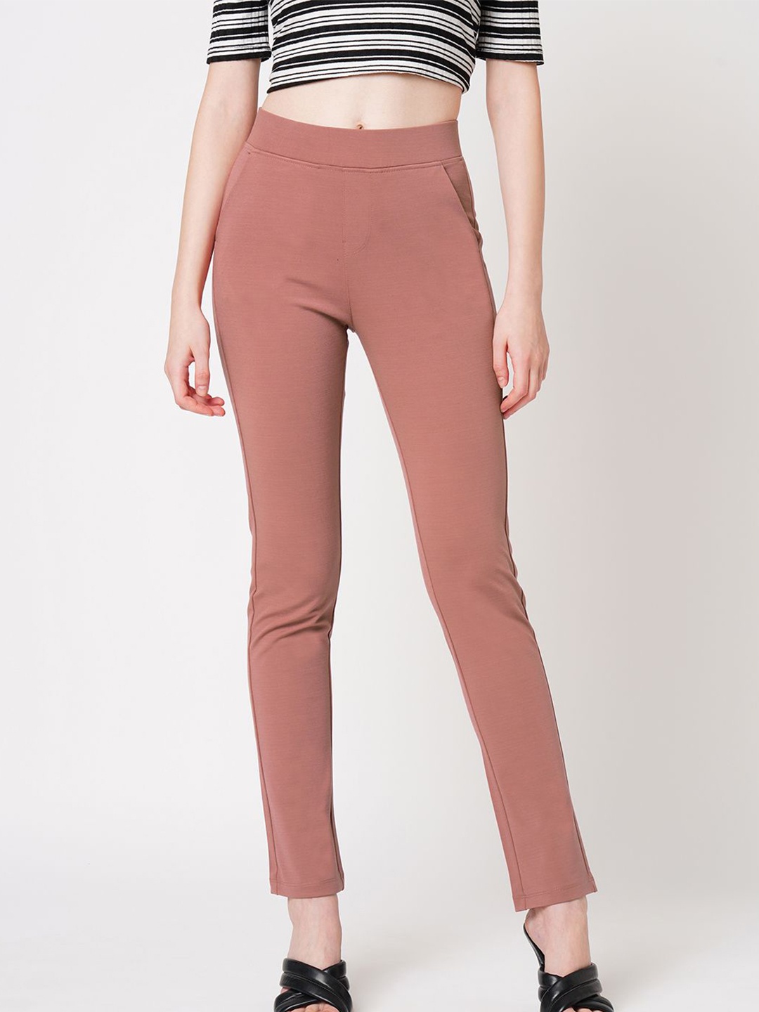 

Kraus Jeans Women Slim Fit Treggings, Pink