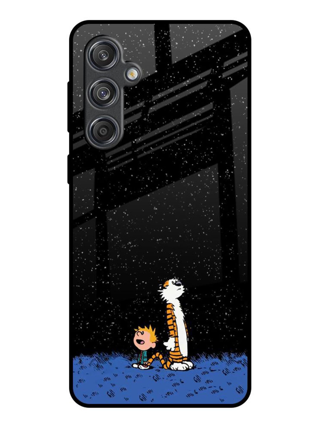 

QRIOH Quirky Printed Samsung Galaxy M55 5G Back Case Mobile Accessories, Black