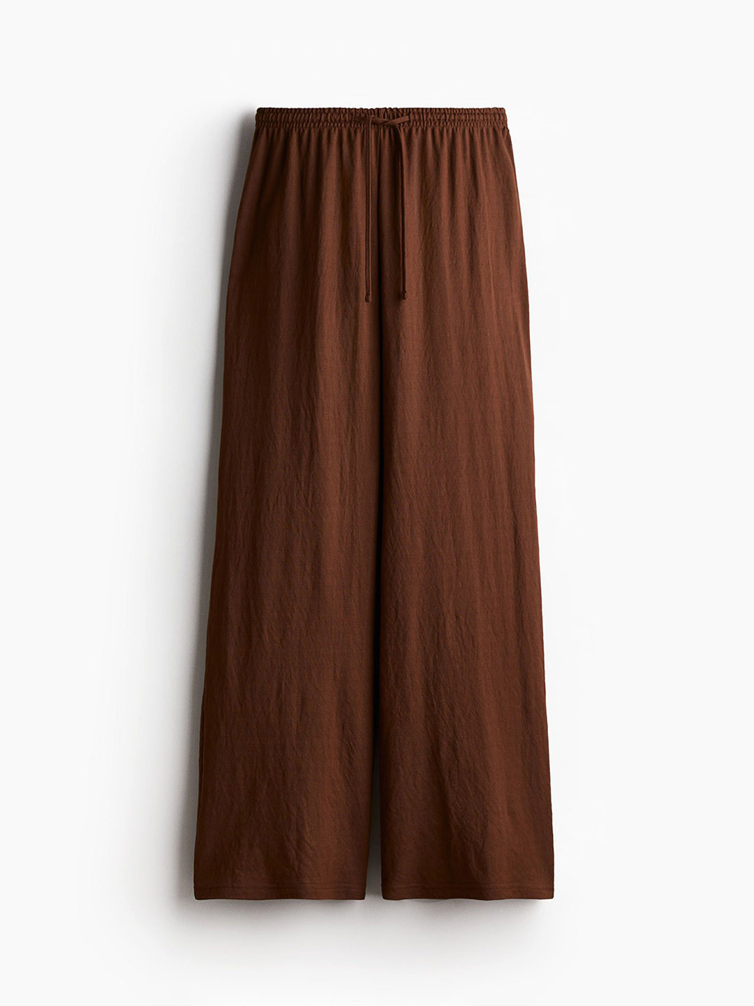 

H&M Women Wide Pull-On Trousers, Brown
