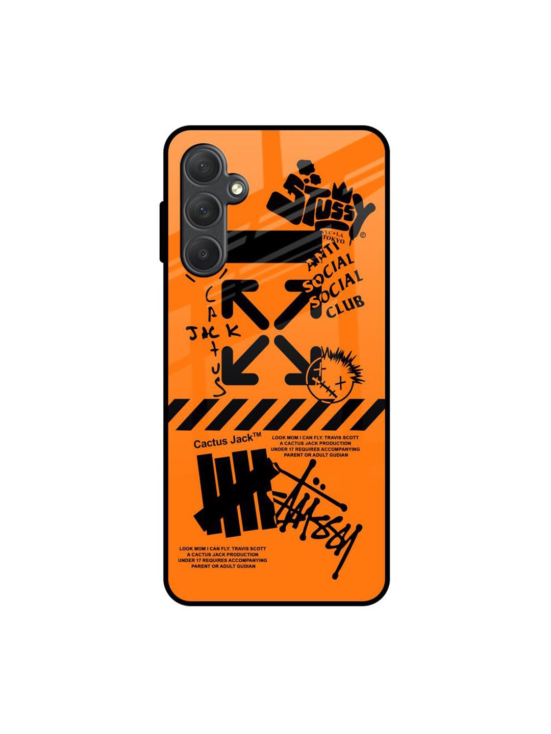 

QRIOH Typography Printed Samsung Galaxy M54 5G Back Case Mobile Accessories, Orange