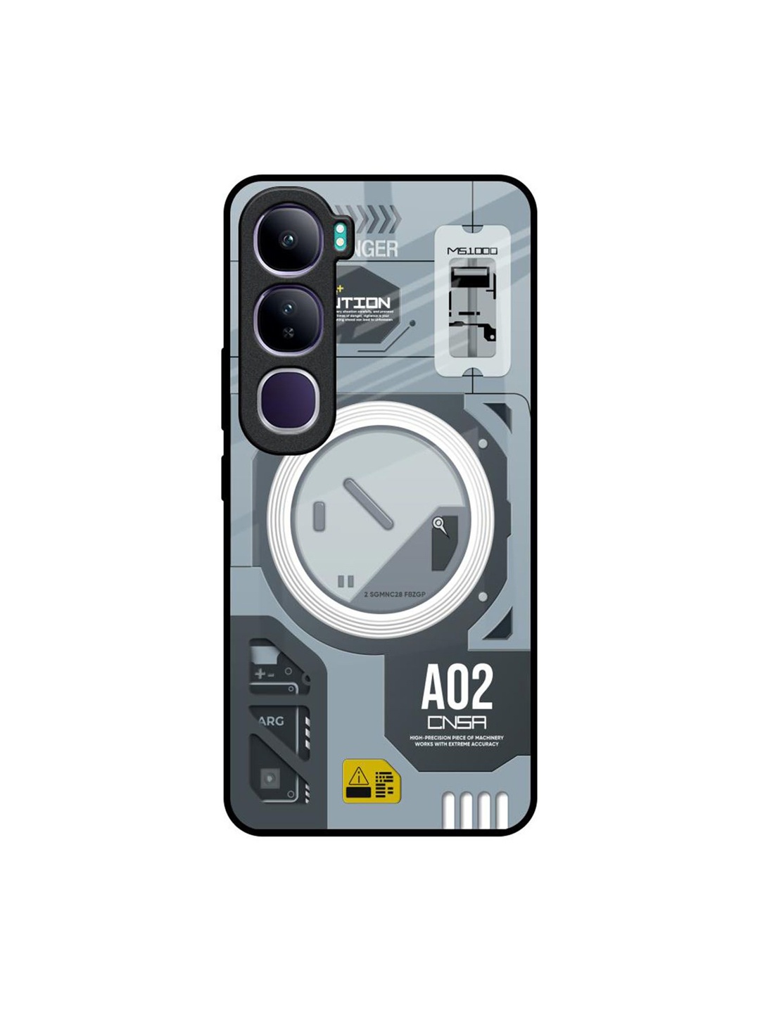 

QRIOH Typography Printed Vivo Y300 5G Back Case Mobile Accessories, Grey