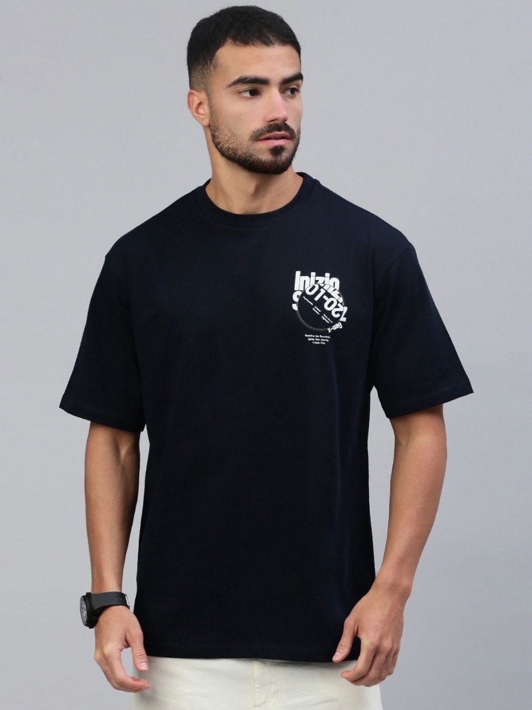

Classic Polo Men Typography Printed Pockets T-shirt, Black