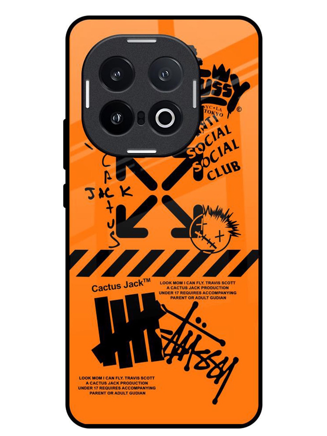 

QRIOH Typography Printed IQOO 13 5G Back Case Mobile Accessories, Orange