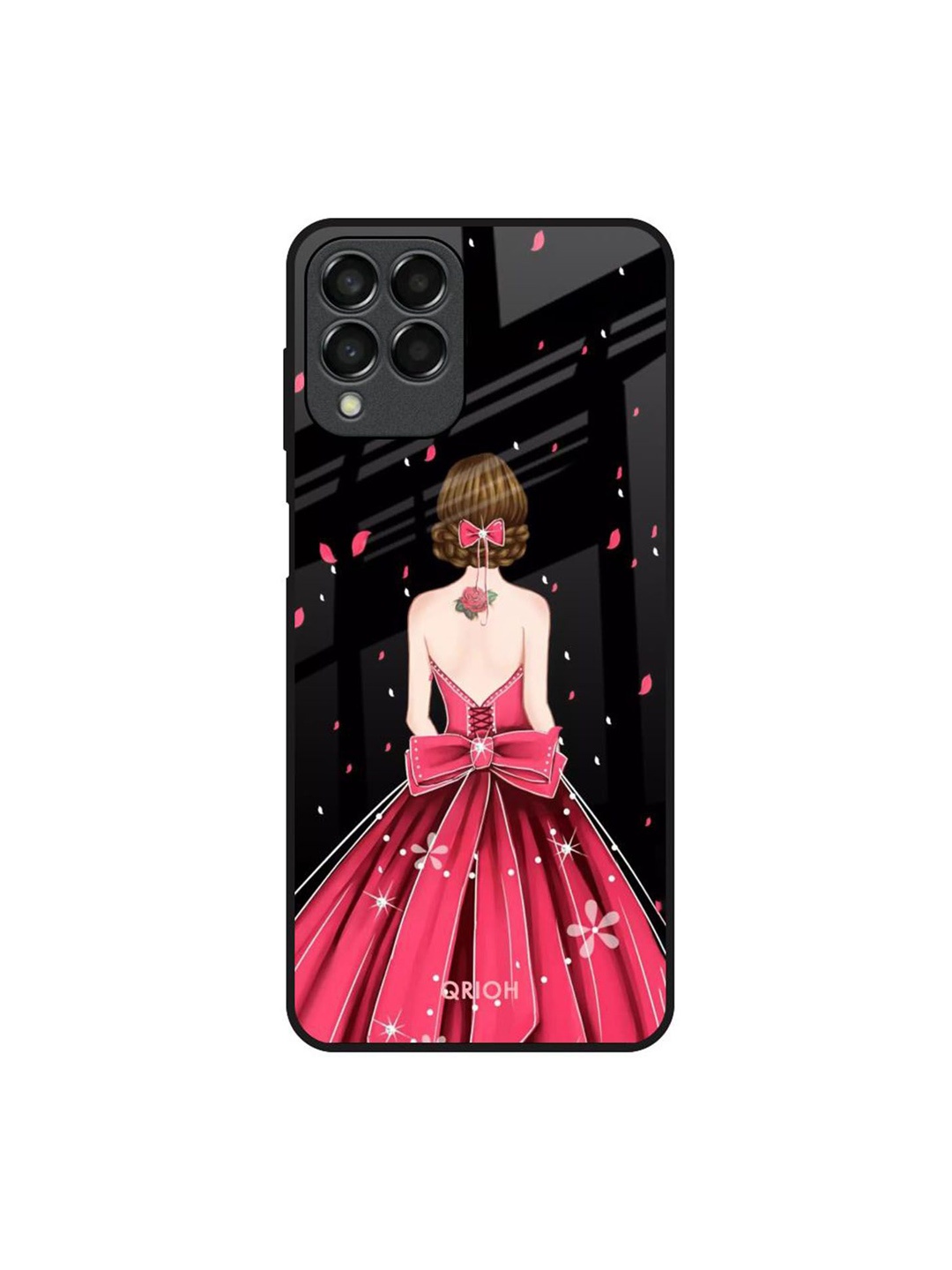 

QRIOH Quirky Printed Samsung Galaxy M33 5G Back Case Mobile Accessories, Black