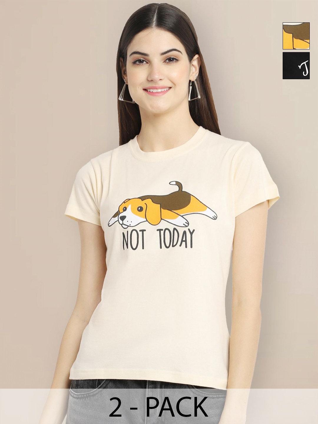 

Metronaut Women Typography 2 Printed T-shirt, Multi