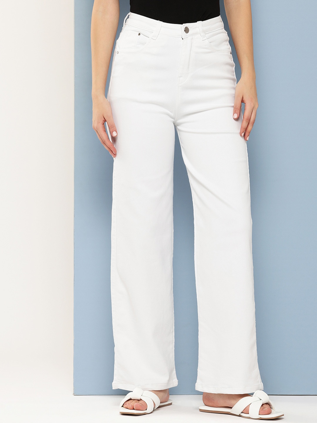 

CORSICA Women Low Distress Jeans, White