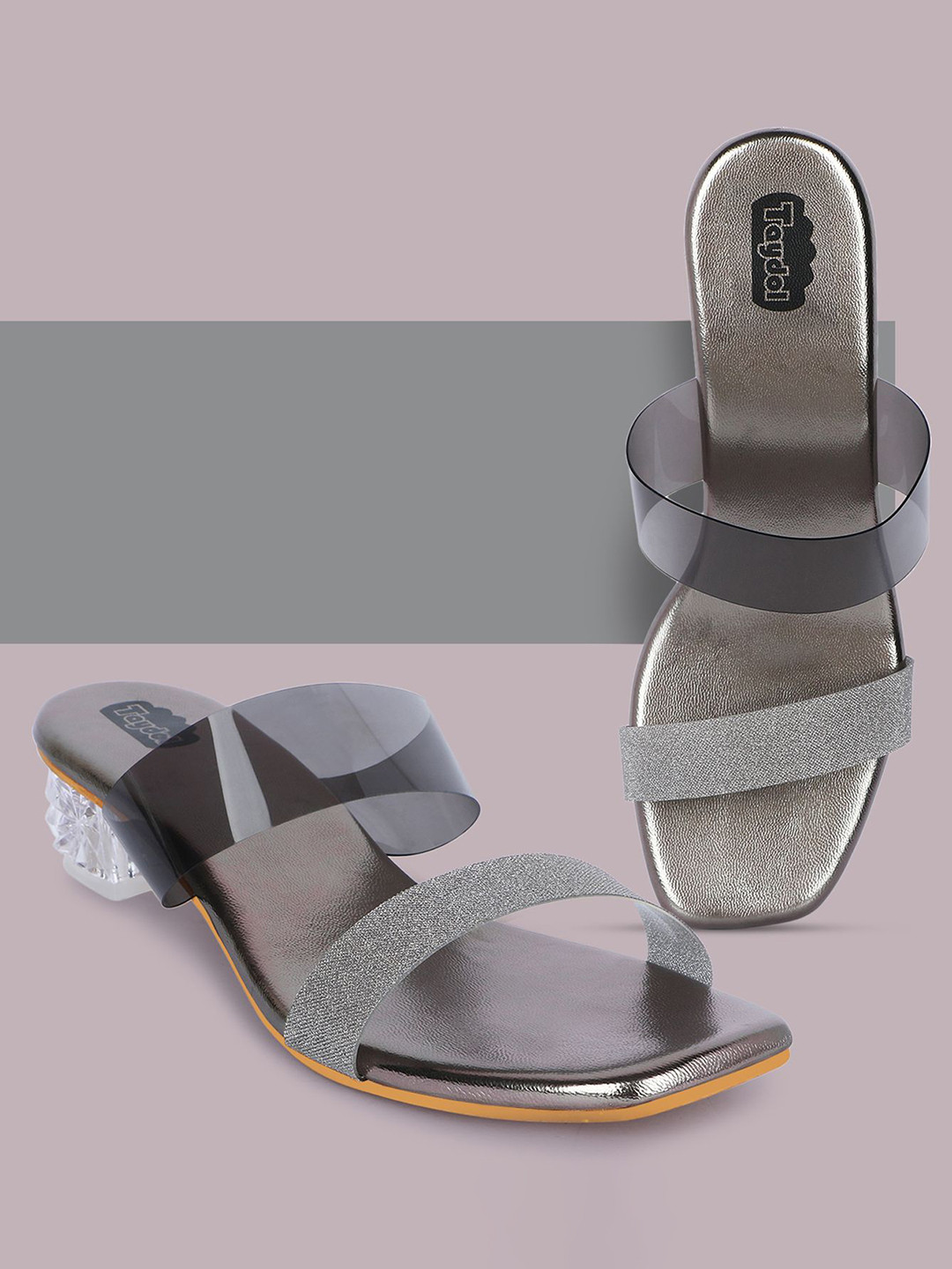 

TAYDOL Women Block Heels, Grey