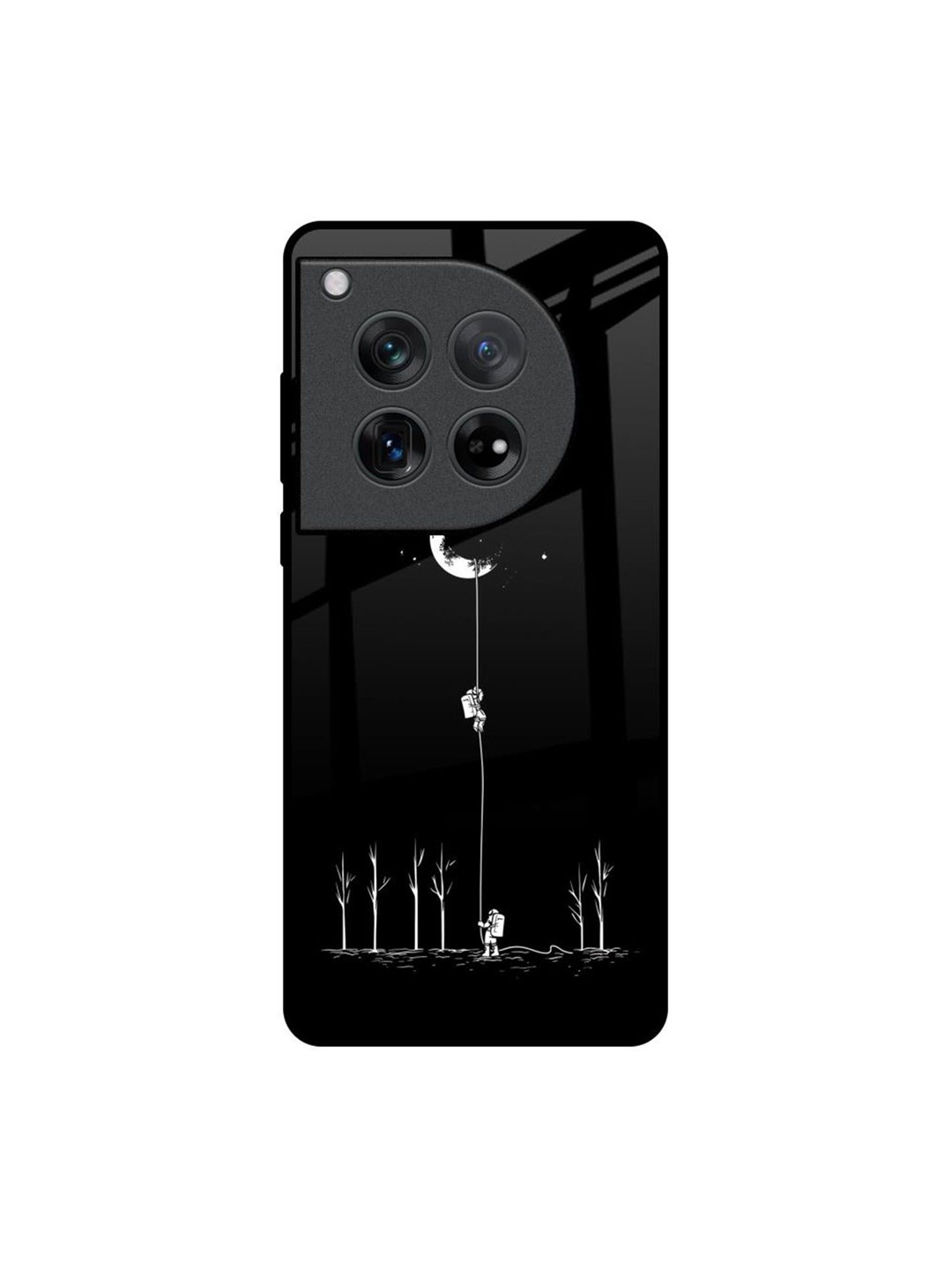 

QRIOH Quirky Printed Oneplus 12 Back Case Mobile Accessories, Black