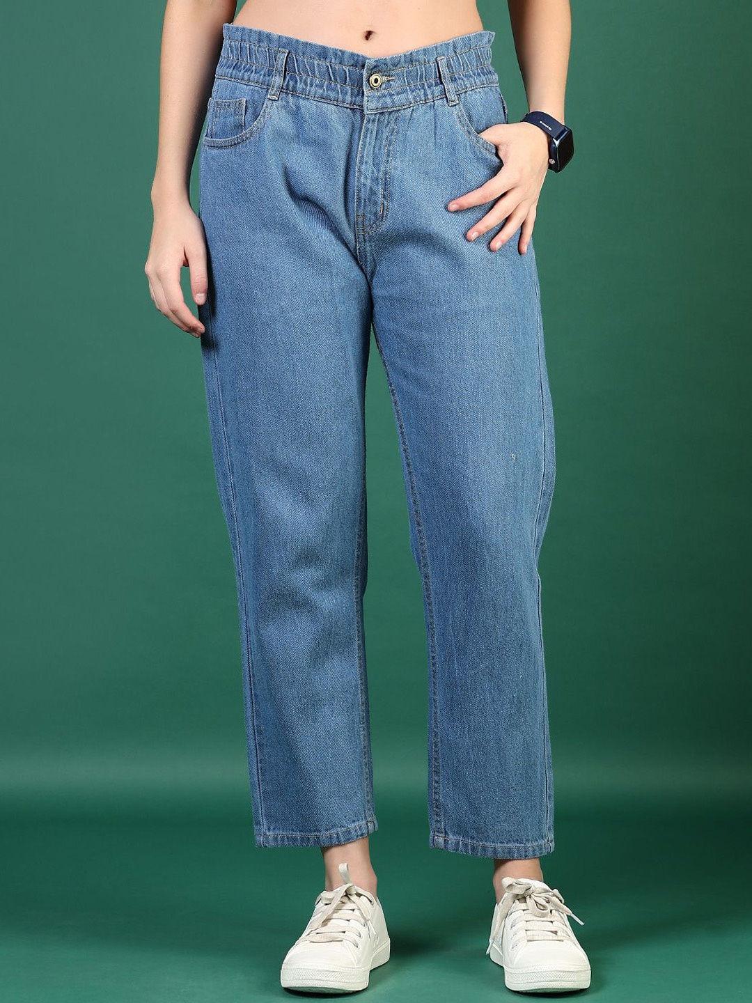 

V-Mart Women Cotton Light Fade Jeans, Blue