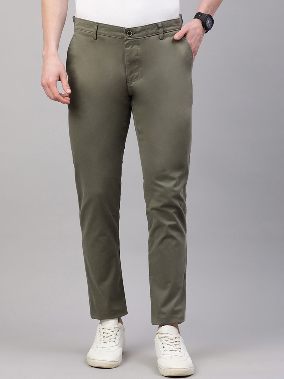 

Classic Polo Men Slim Fit Trousers, Olive