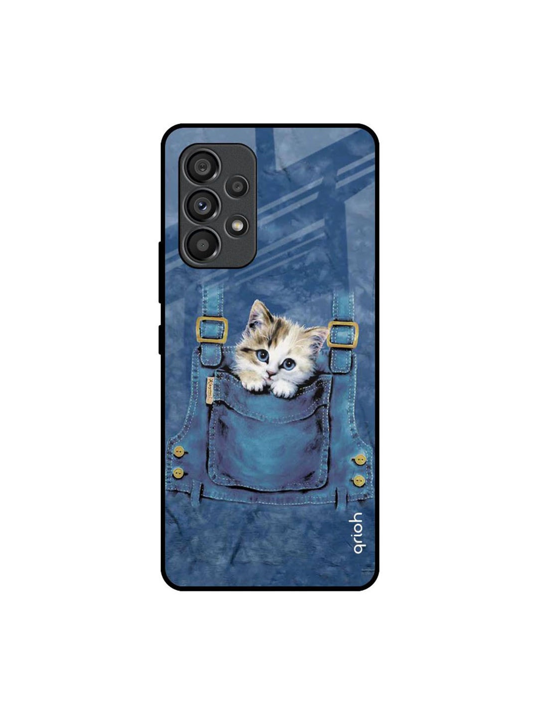 

QRIOH Quirky Printed Samsung Galaxy A53 5G Back Case Mobile Accessories, Blue