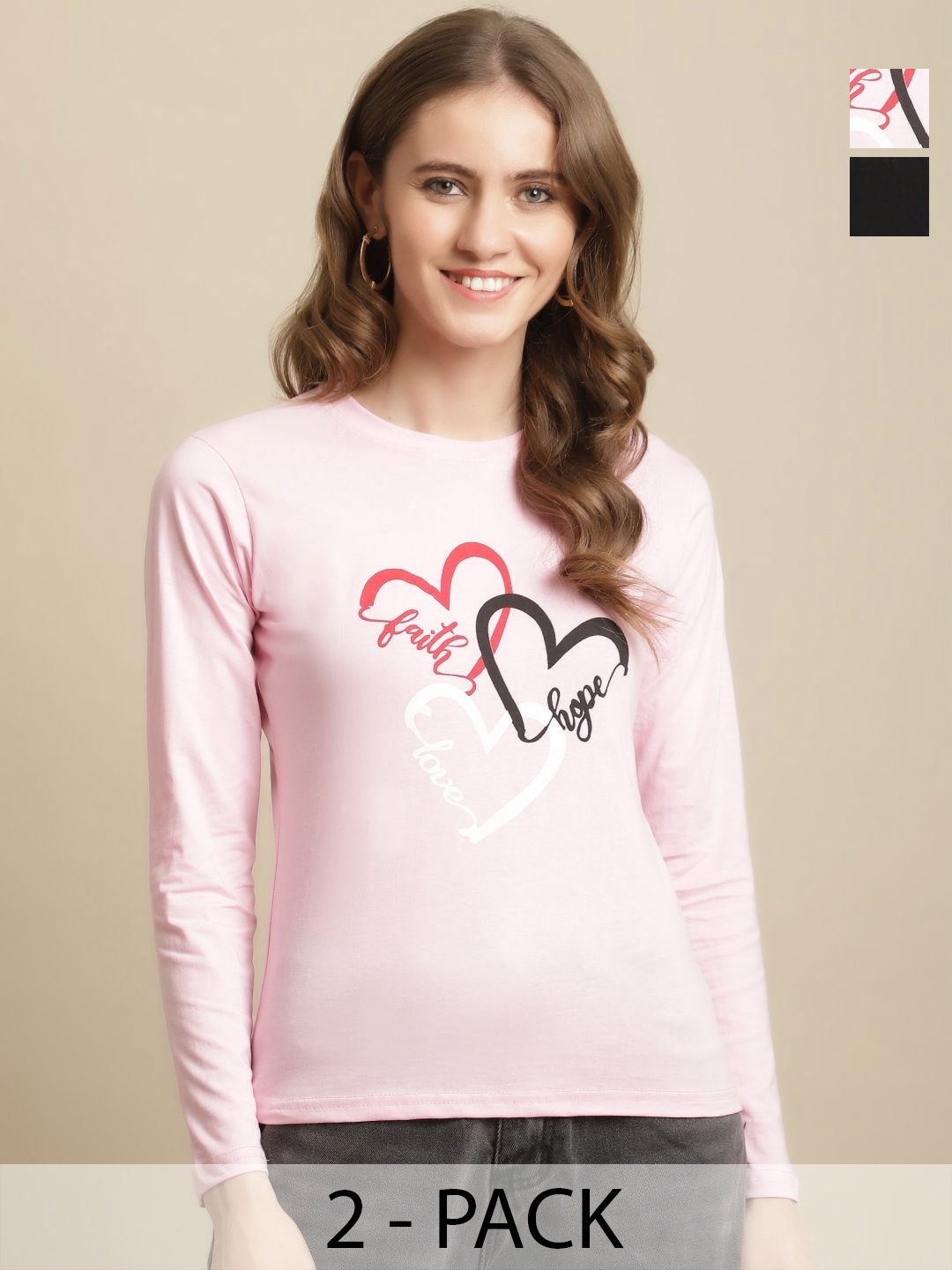 

GLOBAL NOMAD Women 2 Colourblocked T-shirt, Multi