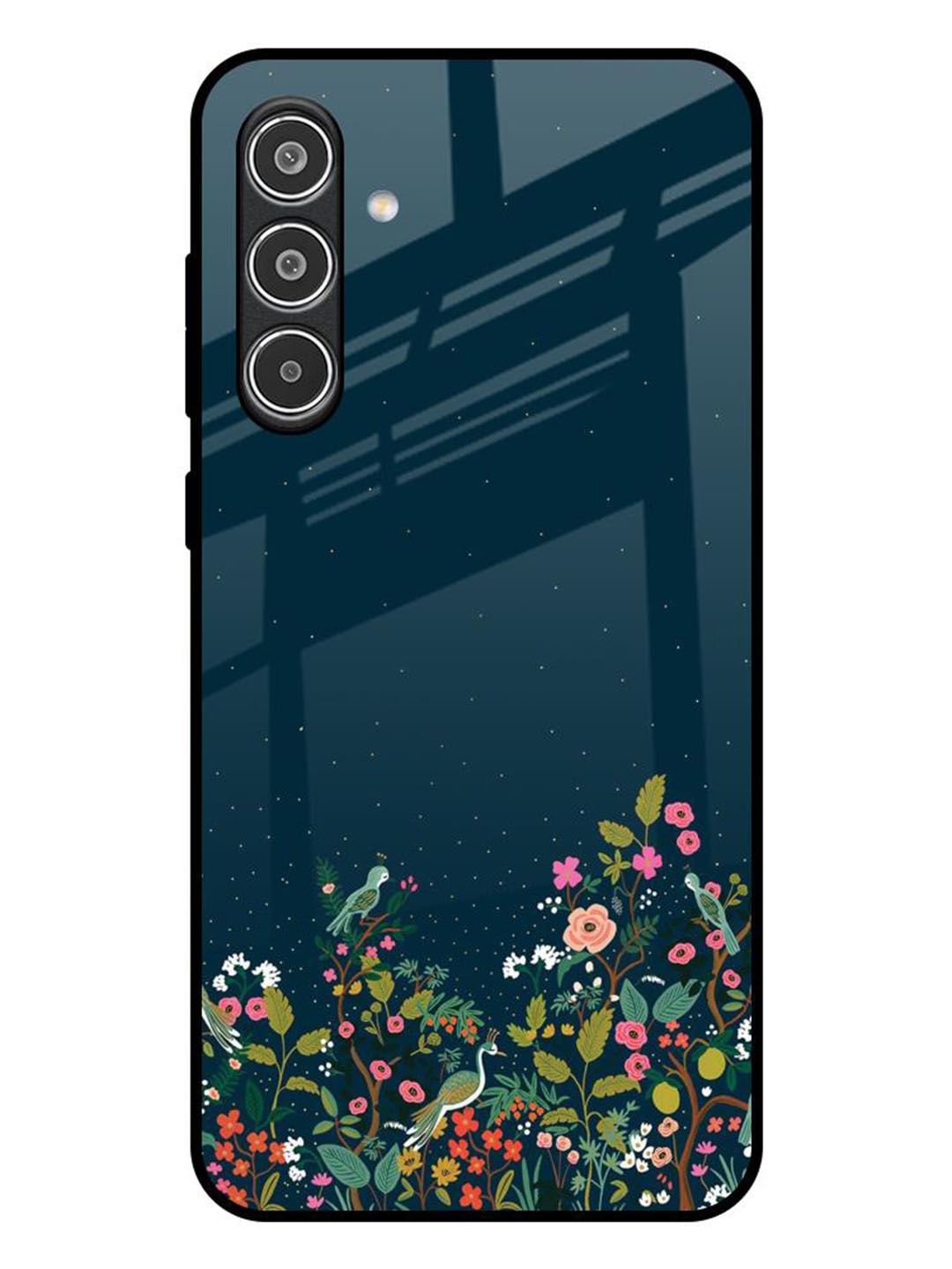 

QRIOH Floral Printed Samsung Galaxy A56 5G Back Case Mobile Accessories, Blue