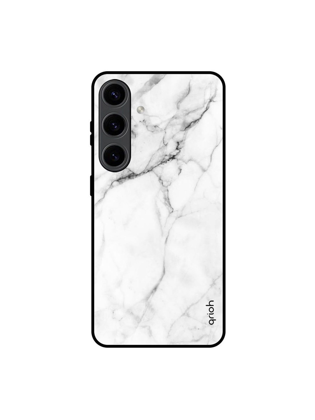 

QRIOH Abstract Printed Samsung Galaxy S24 5G Back Case Mobile Accessories, White