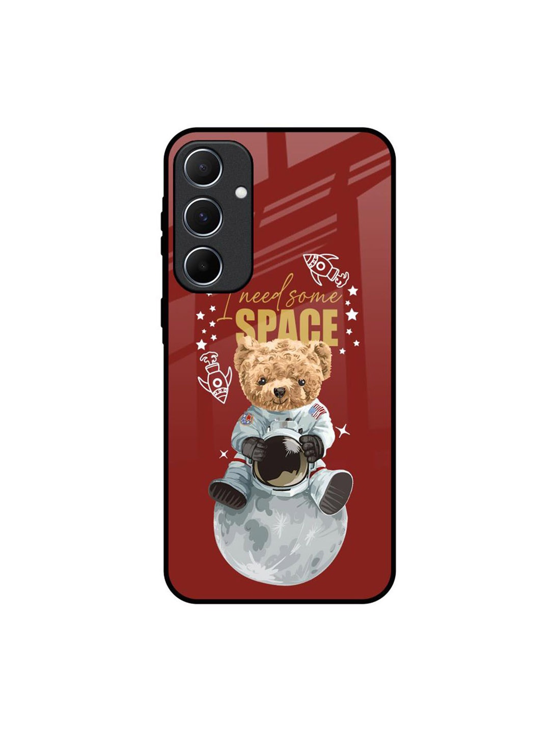 

QRIOH Typography Printed Samsung Galaxy A55 5G Back Case Mobile Accessories, Brown