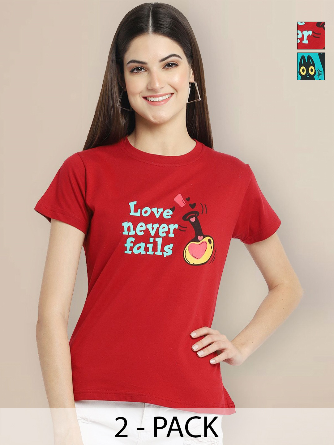 

Metronaut Women Typography 2 Printed T-shirt, Multi