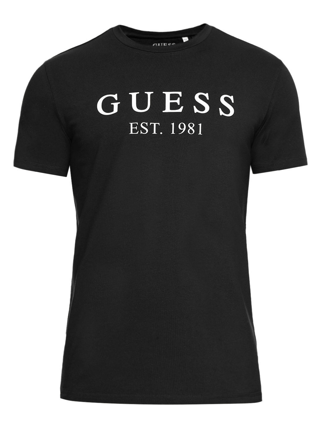 

GUESS Men Brand Logo Printed Applique T-shirt, Black