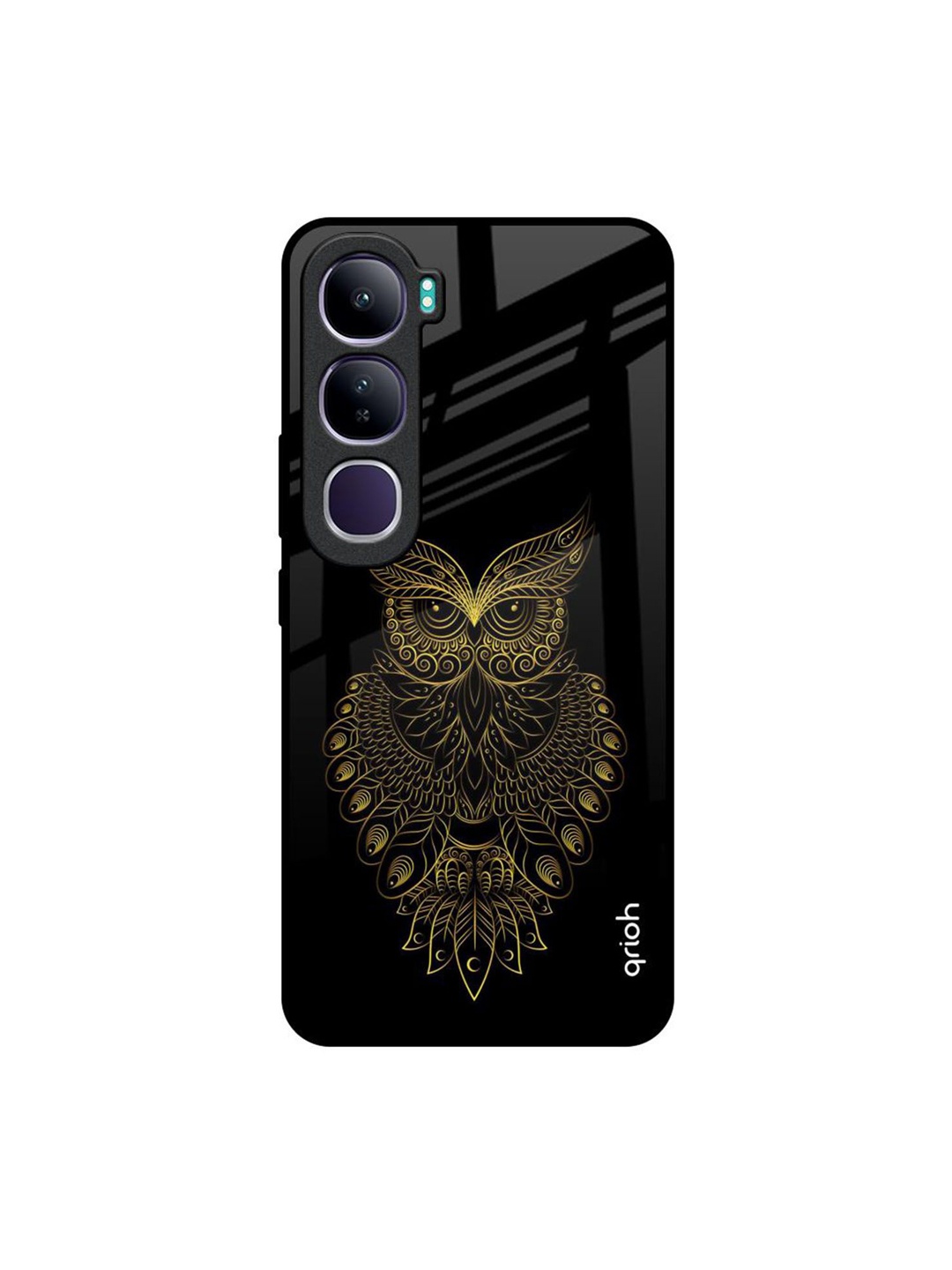 

QRIOH Quirky Printed Vivo Y300 5G Back Case Mobile Accessories, Black