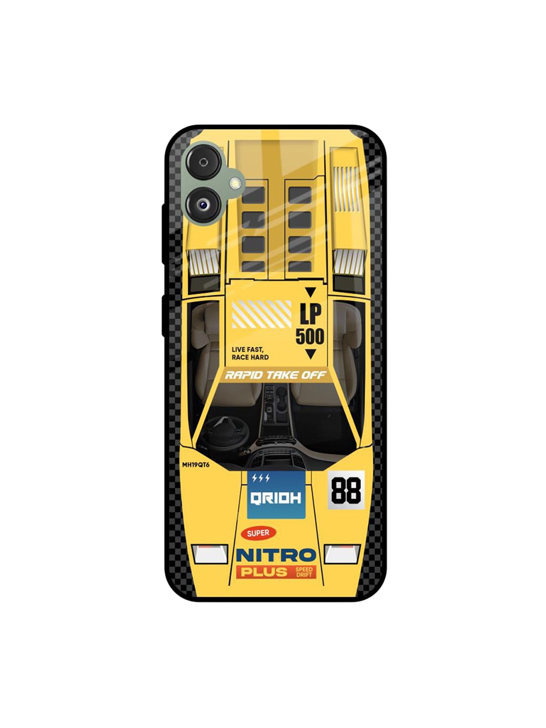 

QRIOH Typography Printed Samsung Galaxy F14 5G Back Case Mobile Accessories, Yellow