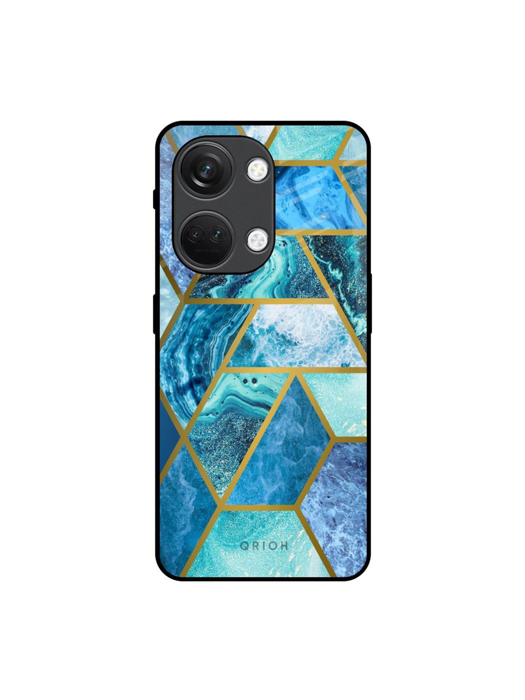 

QRIOH Geometric Printed OnePlus Nord 3 5G Back Case Mobile Accessories, Blue