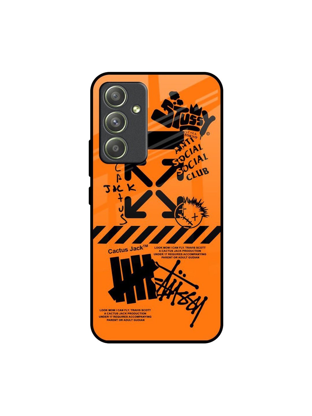 

QRIOH Typography Printed Samsung Galaxy A54 5G Back Case Mobile Accessories, Orange