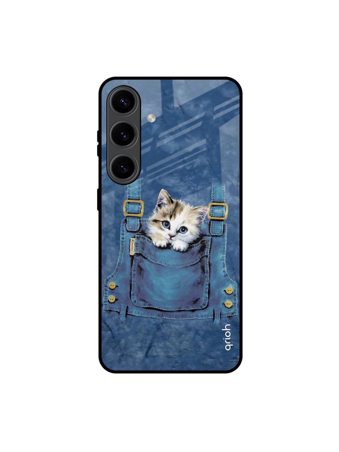 

QRIOH Quirky Printed Samsung Galaxy S24 5G Back Case Mobile Accessories, Blue