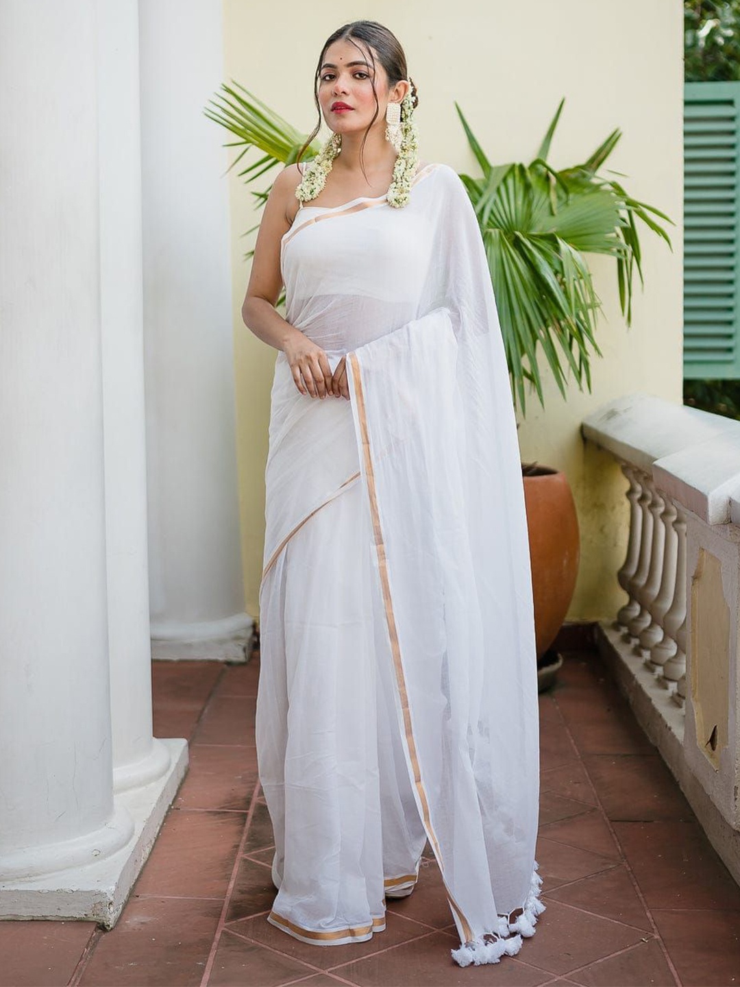 

Anouk Pure Cotton Saree, White