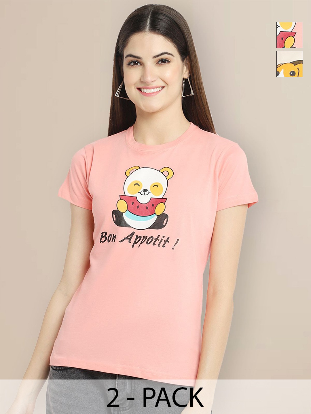 

Metronaut Women Typography 2 Printed T-shirt, Multi