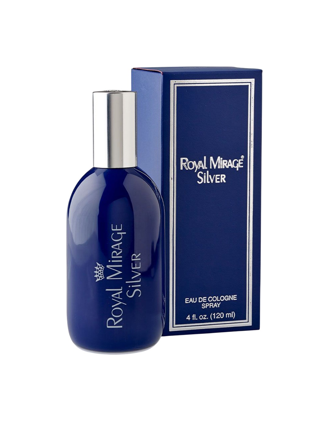 

Royal Mirage Unisex Silver Long Lasting Eau de Cologne - 120 ml, Blue