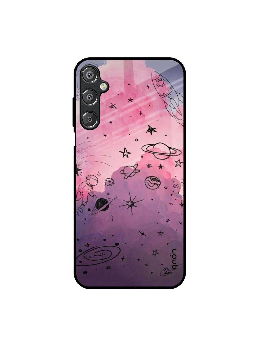 

QRIOH Quirky Printed Samsung Galaxy M15 5G Back Case Mobile Accessories, Purple