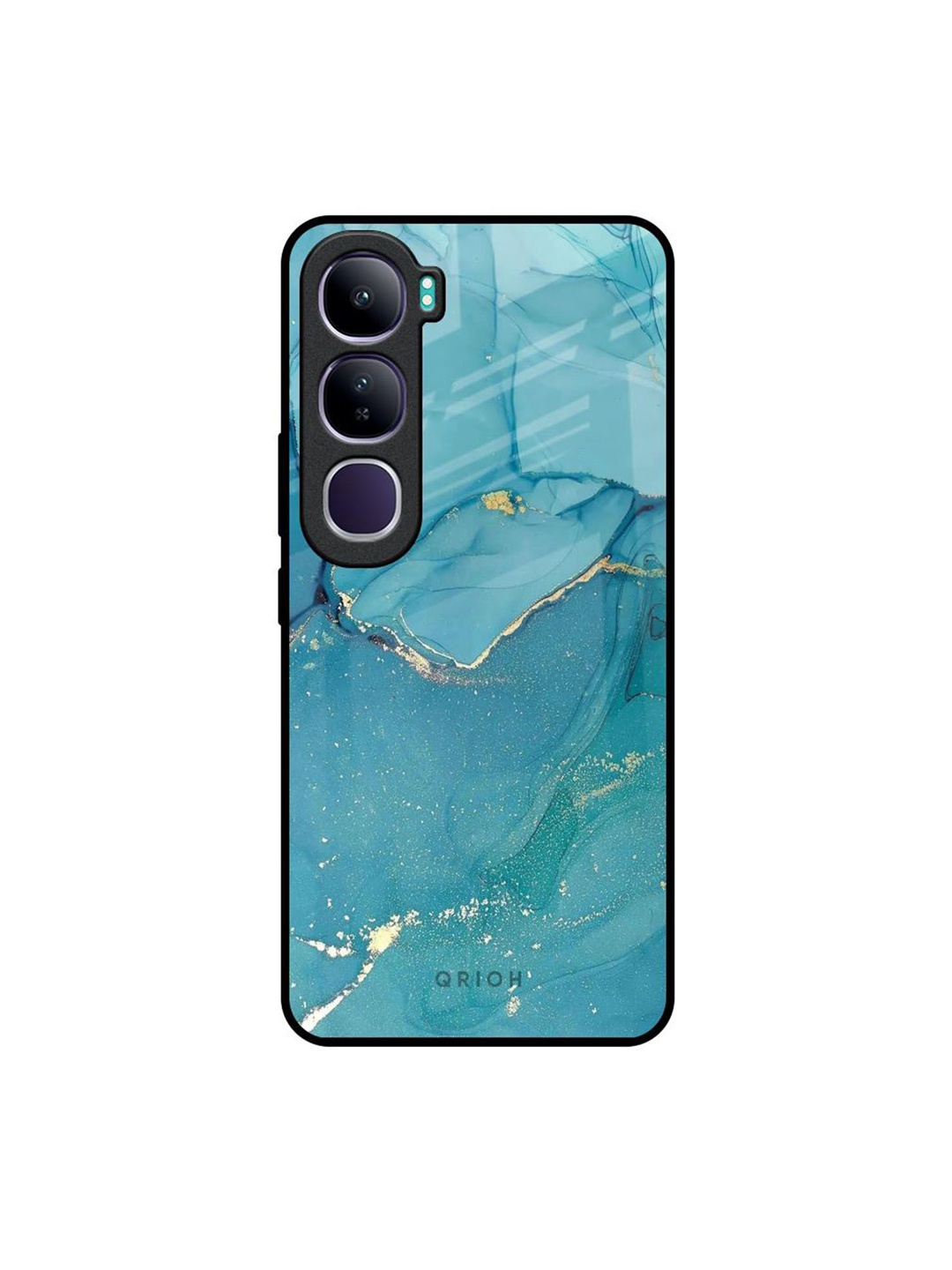 

QRIOH Abstract Printed Vivo Y300 5G Back Case Mobile Accessories, Blue