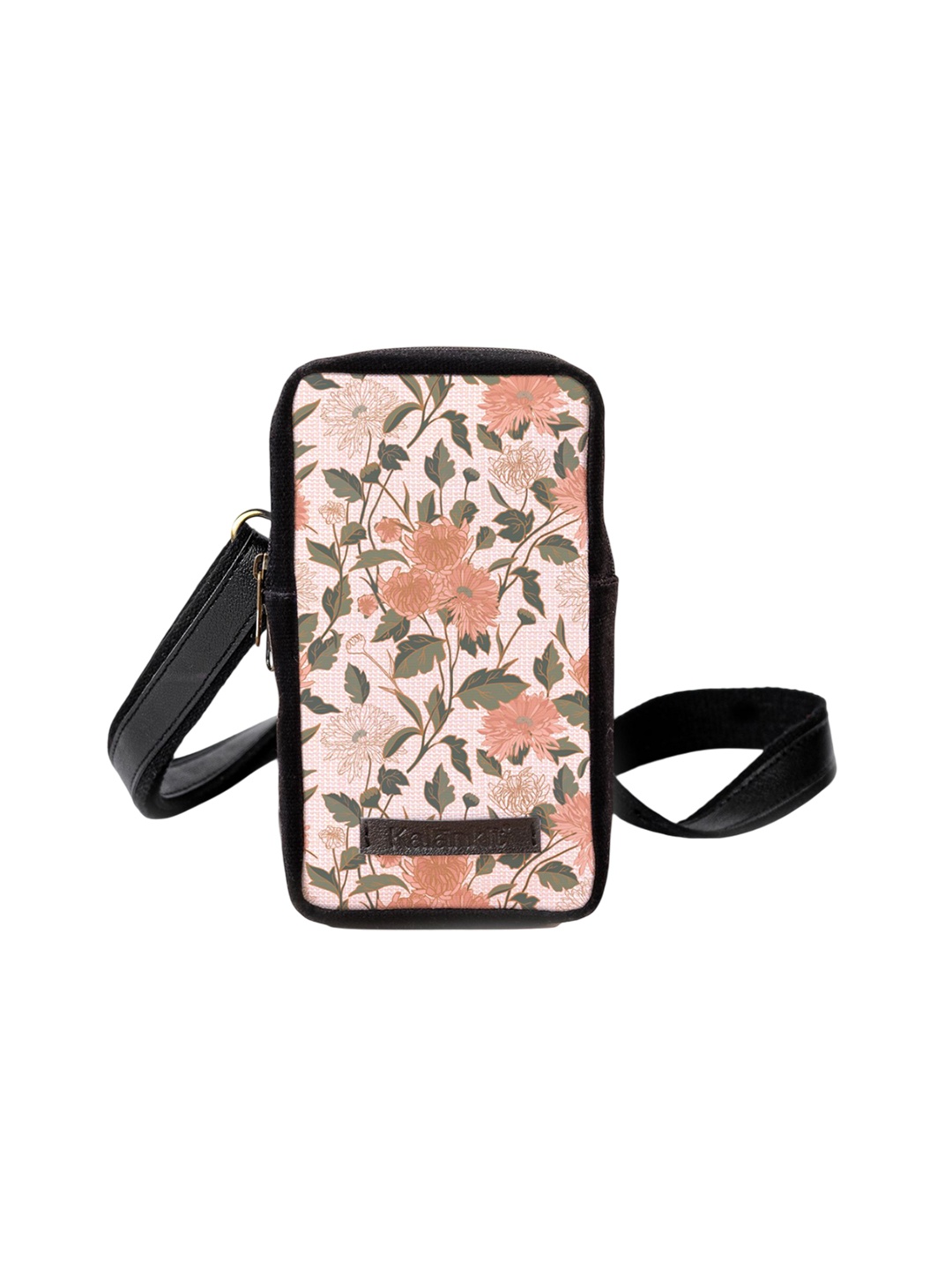 

Kalankit Floral Printed Mobile Sling Pouch, Pink