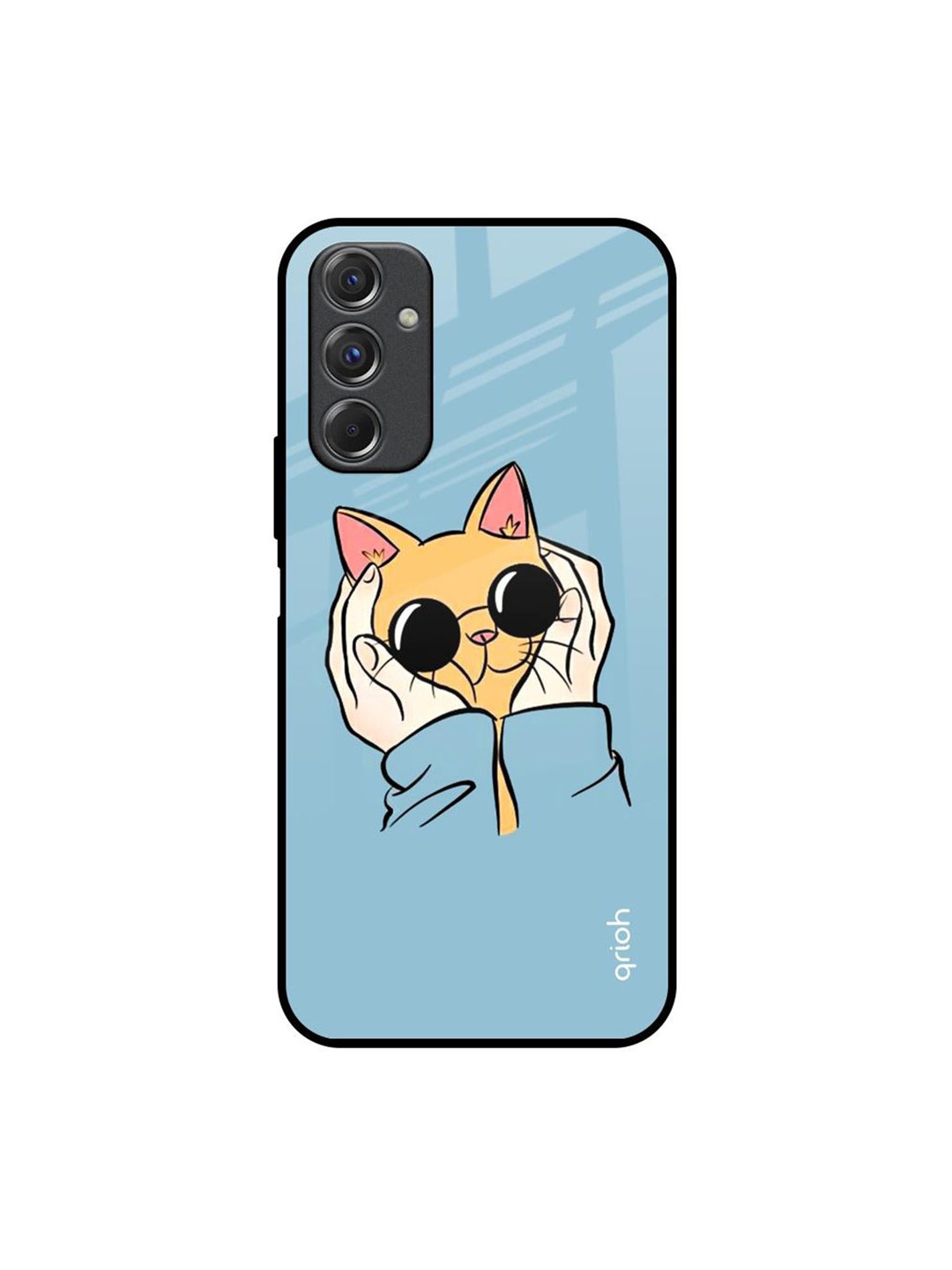 

QRIOH Quirky Printed Samsung Galaxy F34 5G Back Case Mobile Accessories, Blue