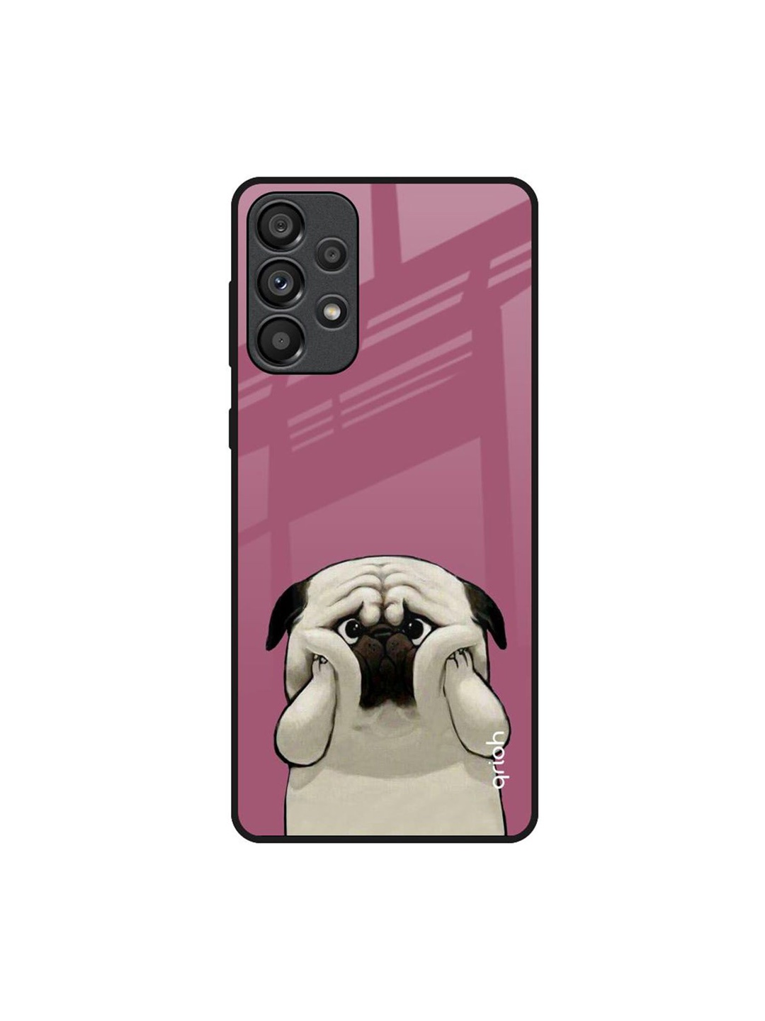 

QRIOH Quirky Printed Samsung Galaxy A73 5G Back Case Mobile Accessories, Pink