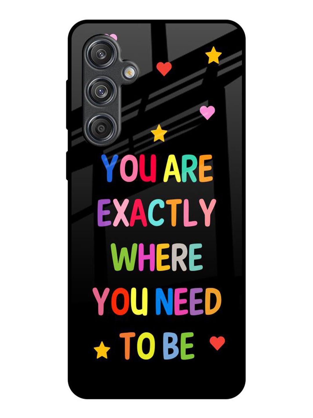 

QRIOH Typography Printed Samsung Galaxy M55 5G Back Case Mobile Accessories, Black