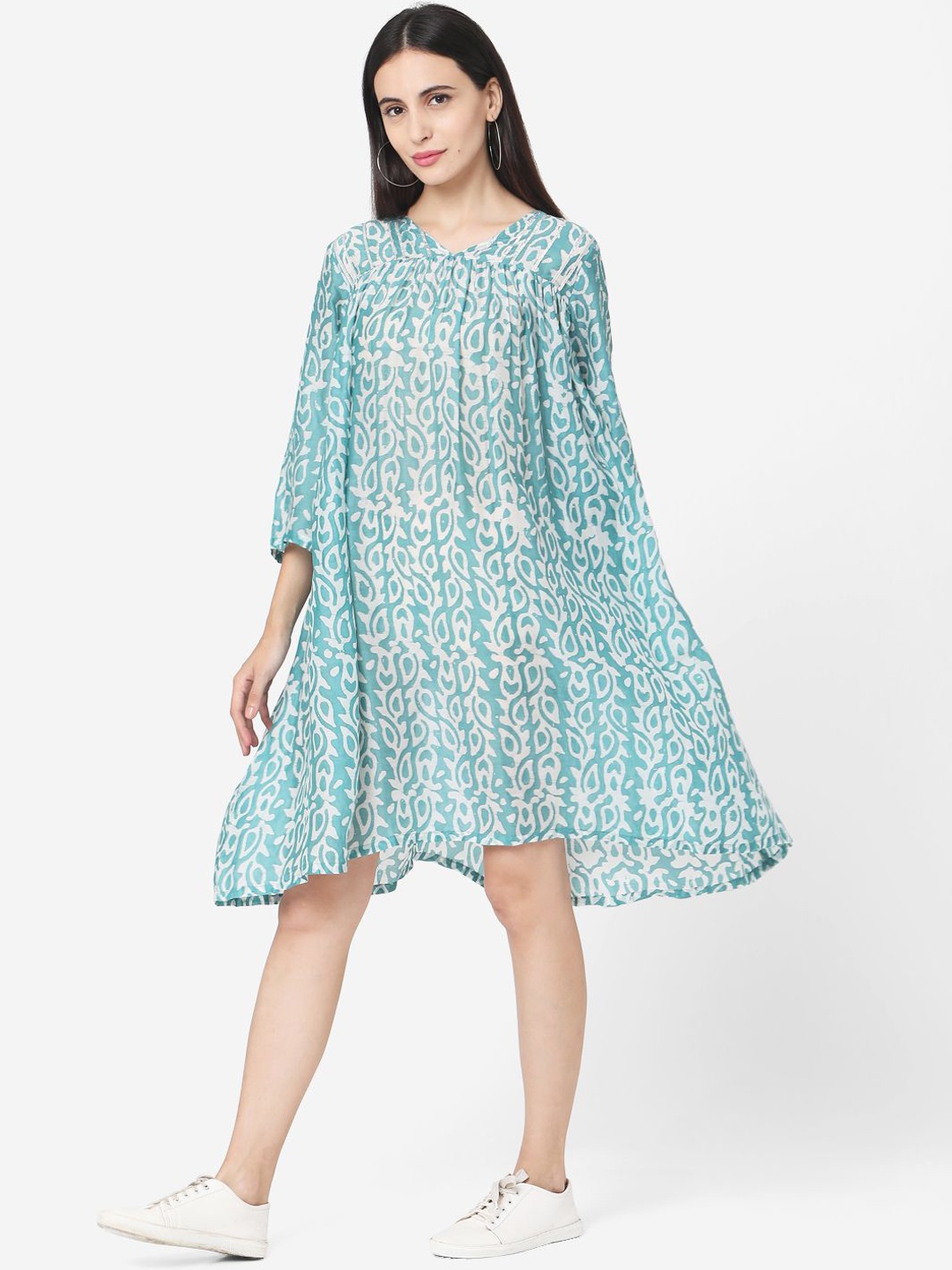 

DIVASTRI Women Floral Printed Floral Kurta, Blue