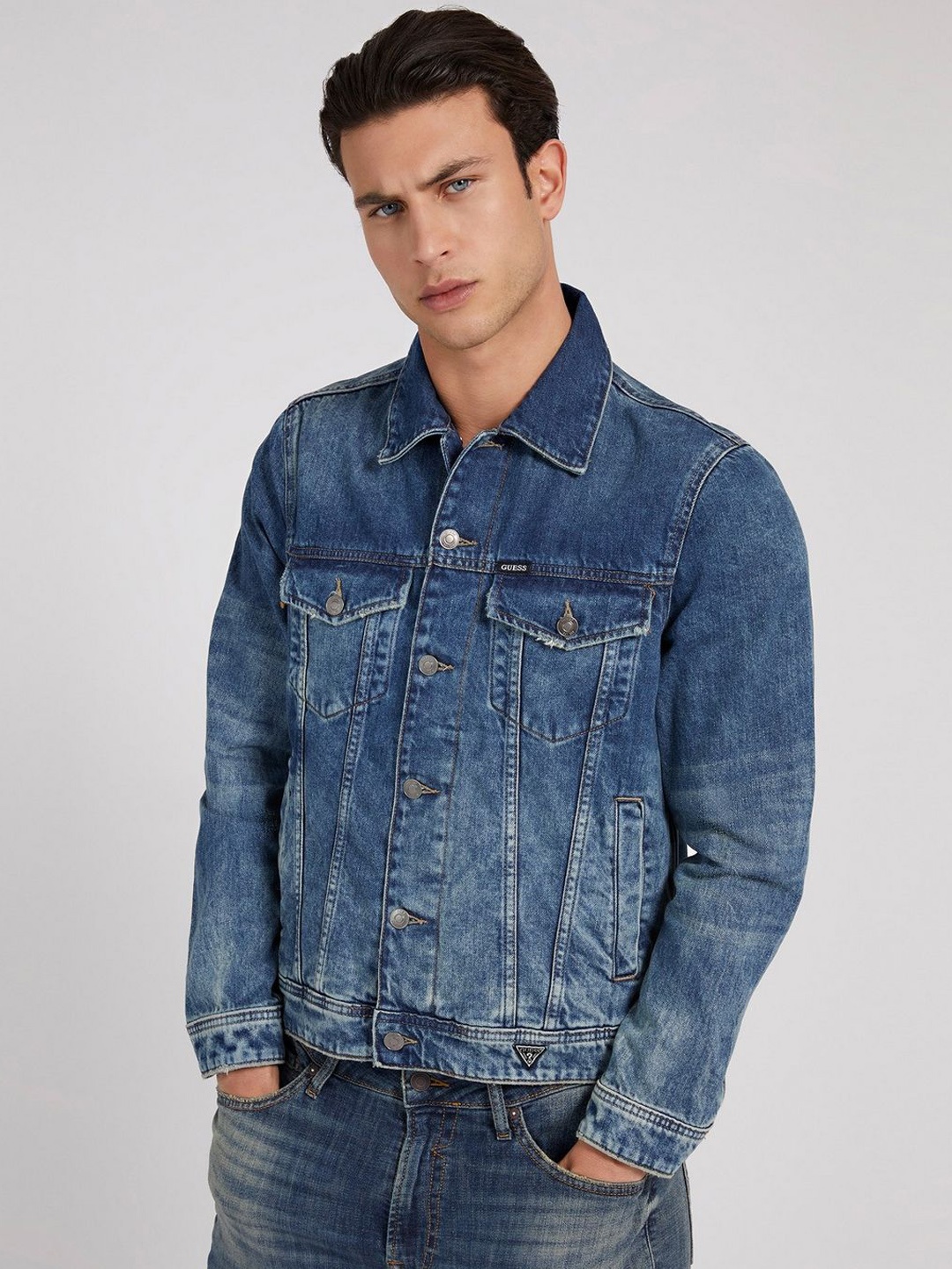 

GUESS Men Denim Jacket, Blue