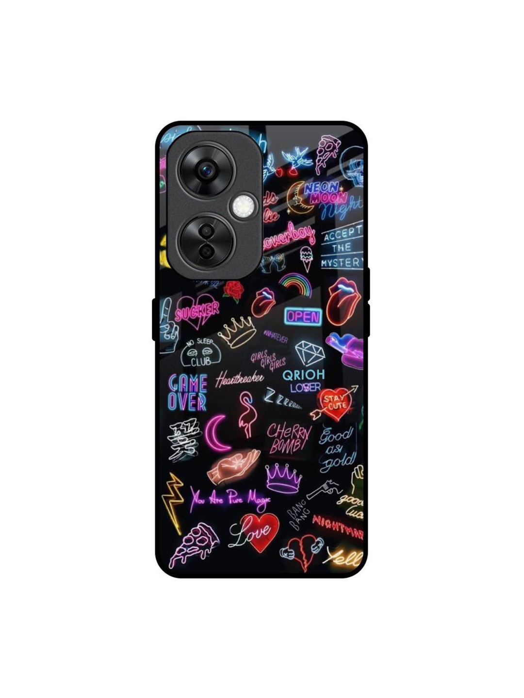 

QRIOH Typography Printed OnePlus Nord CE 3 Lite 5G Back Case Mobile Accessories, Black