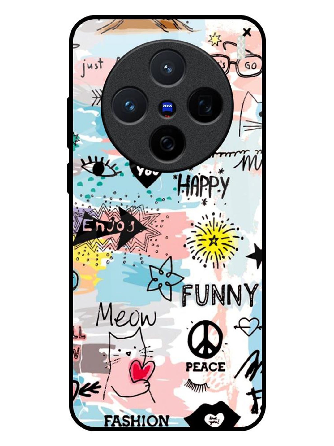 

QRIOH Typography Printed Vivo X200 5G Back Case Mobile Accessories, White