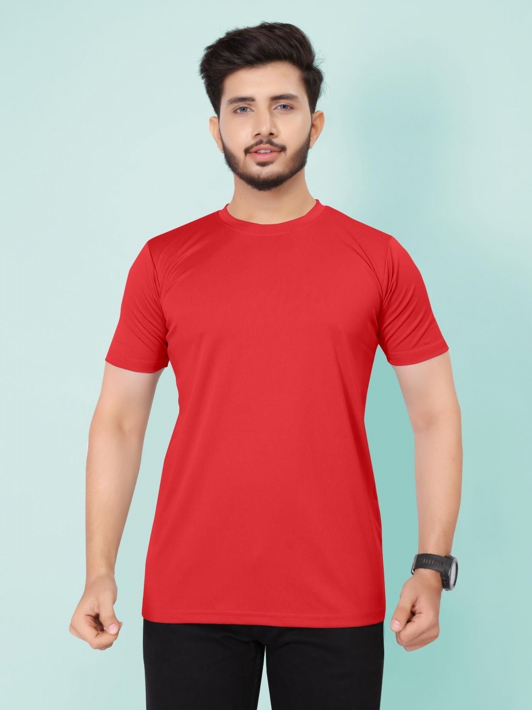 

SZN Men Applique T-shirt, Red