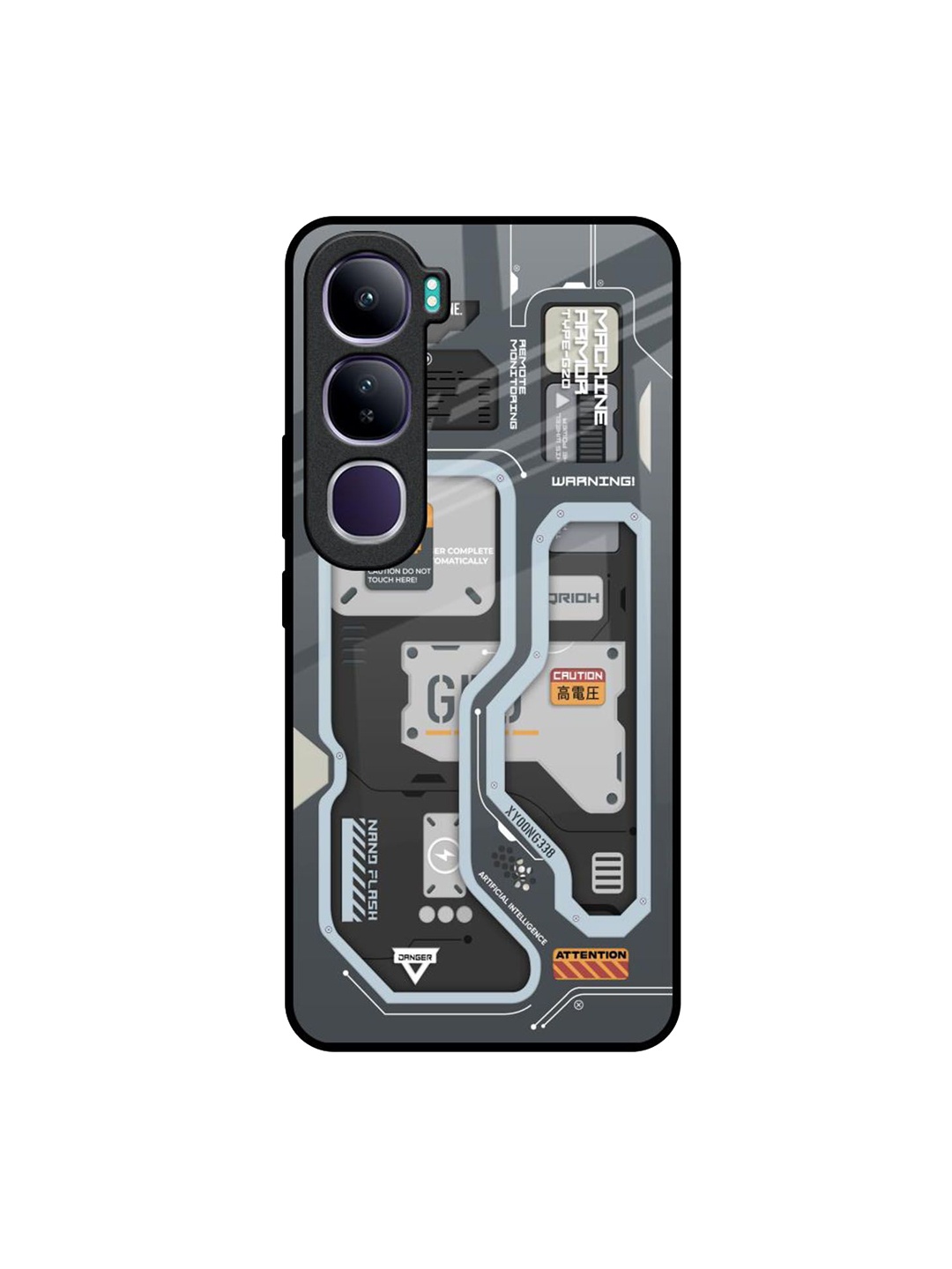 

QRIOH Typography Printed Vivo Y300 5G Back Case Mobile Accessories, Black