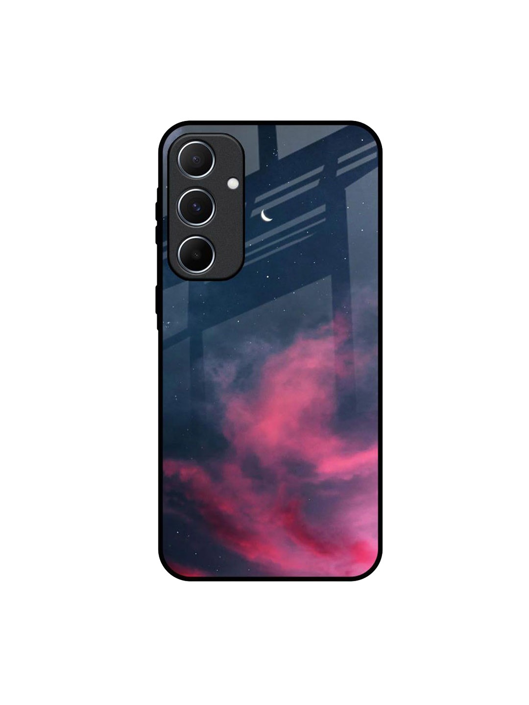 

QRIOH Abstract Printed Samsung Galaxy A55 5G Back Case Mobile Accessories, Navy blue