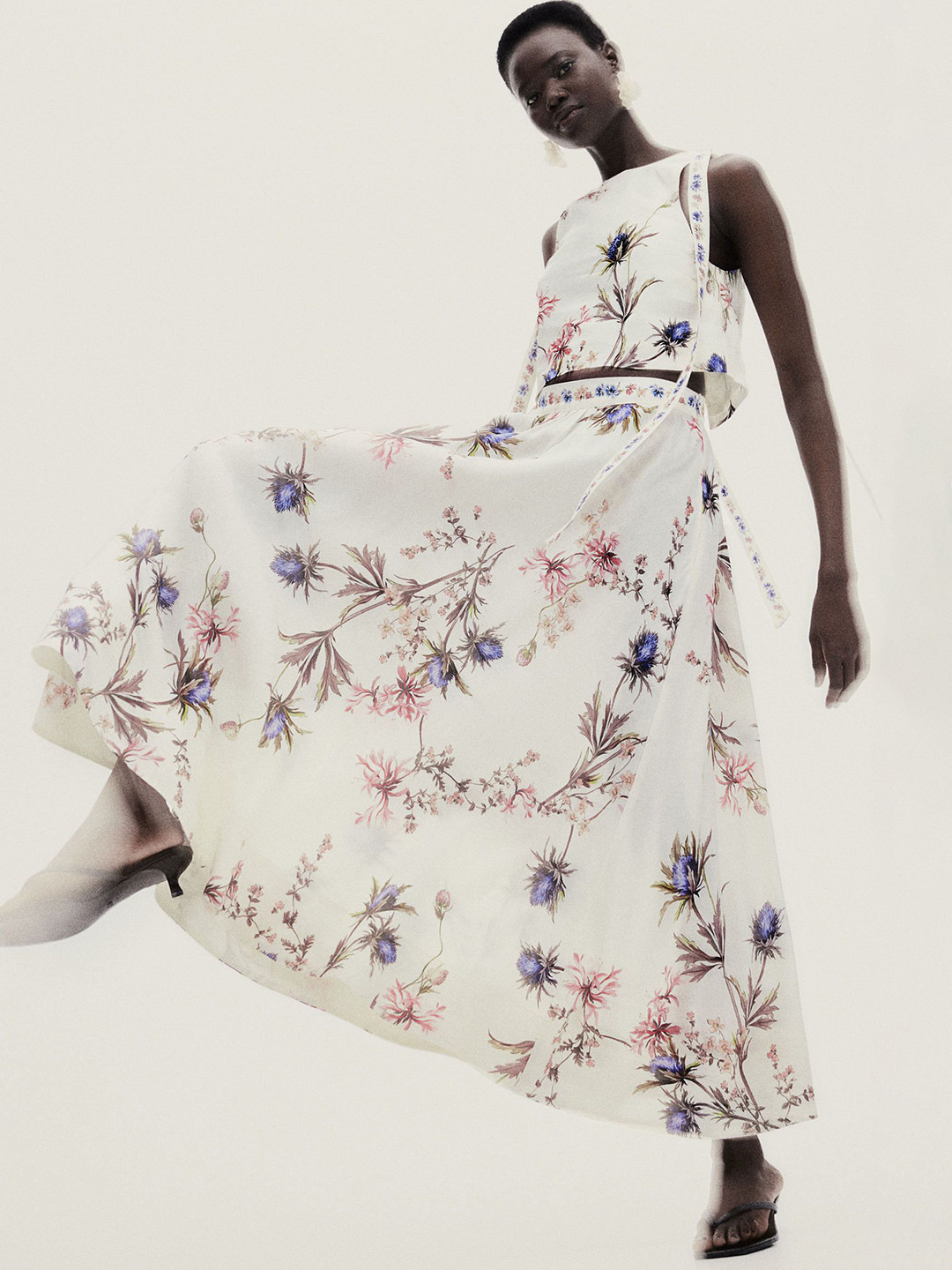 

H&M Linen-Blend Skirt, White
