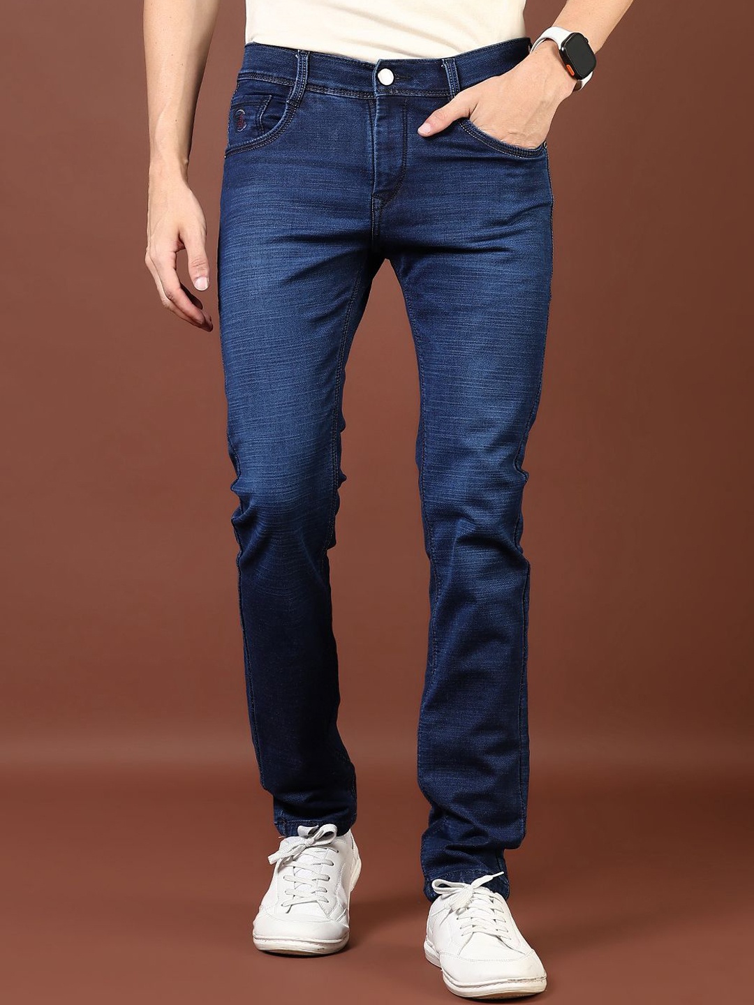 

V-Mart Men Slim Fit Light Fade Mid-Rise Jeans, Blue