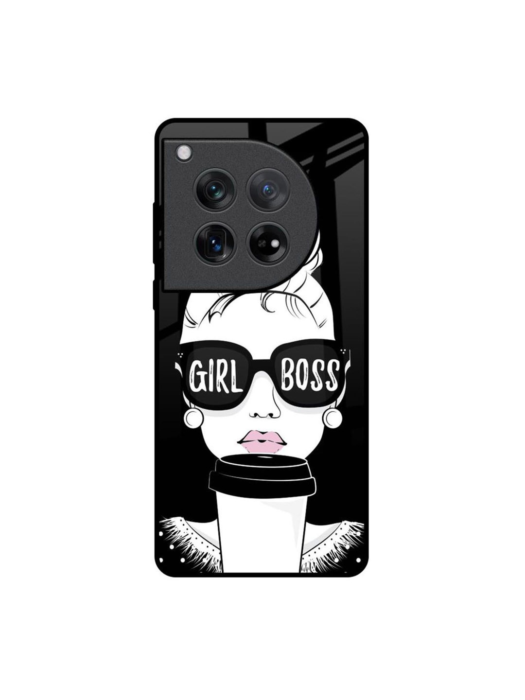 

QRIOH Quirky Printed Oneplus 12 Back Case Mobile Accessories, Black