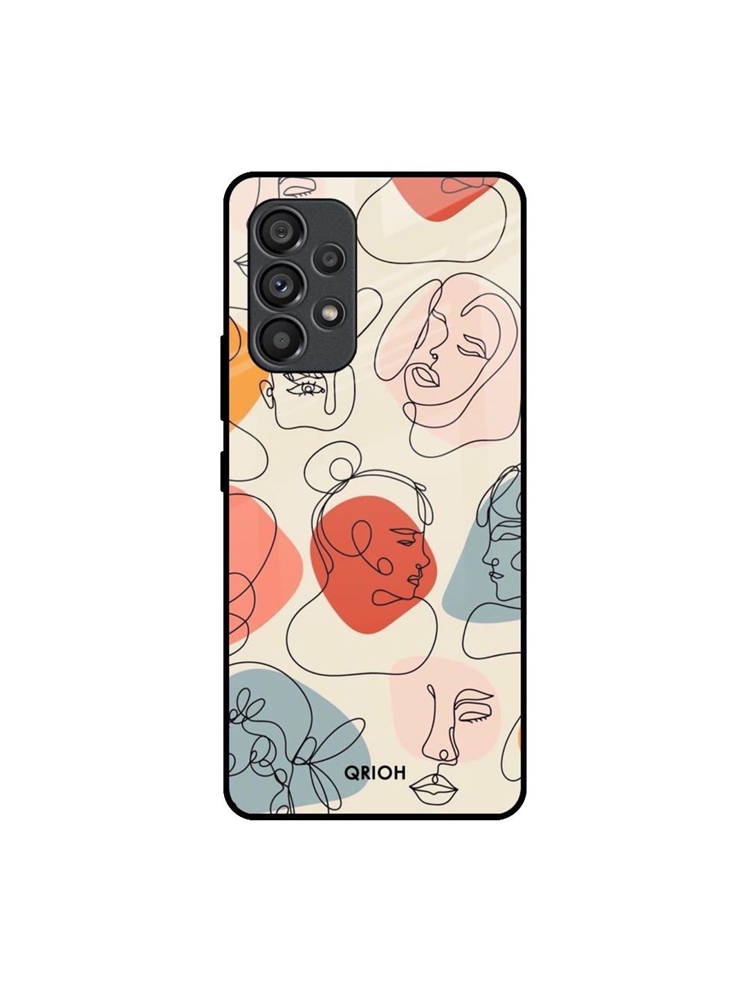 

QRIOH Quirky Printed Samsung Galaxy A53 5G Back Case Mobile Accessories, Cream