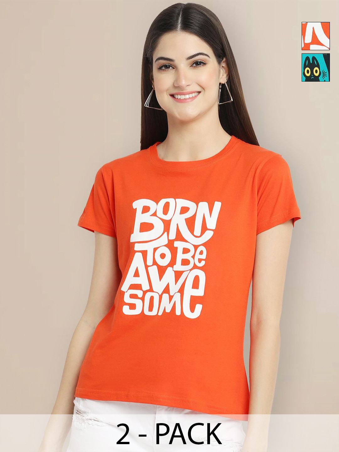 

Metronaut Women Typography 2 Printed T-shirt, Multi