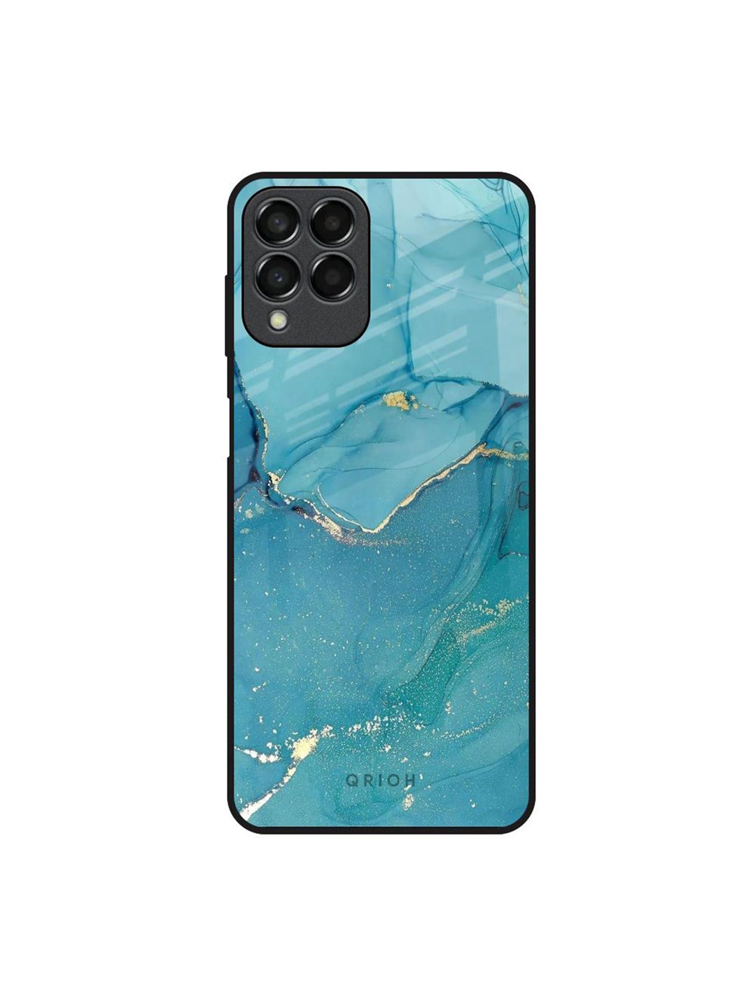 

QRIOH Abstract Printed Samsung Galaxy M33 5G Back Case Mobile Accessories, Blue