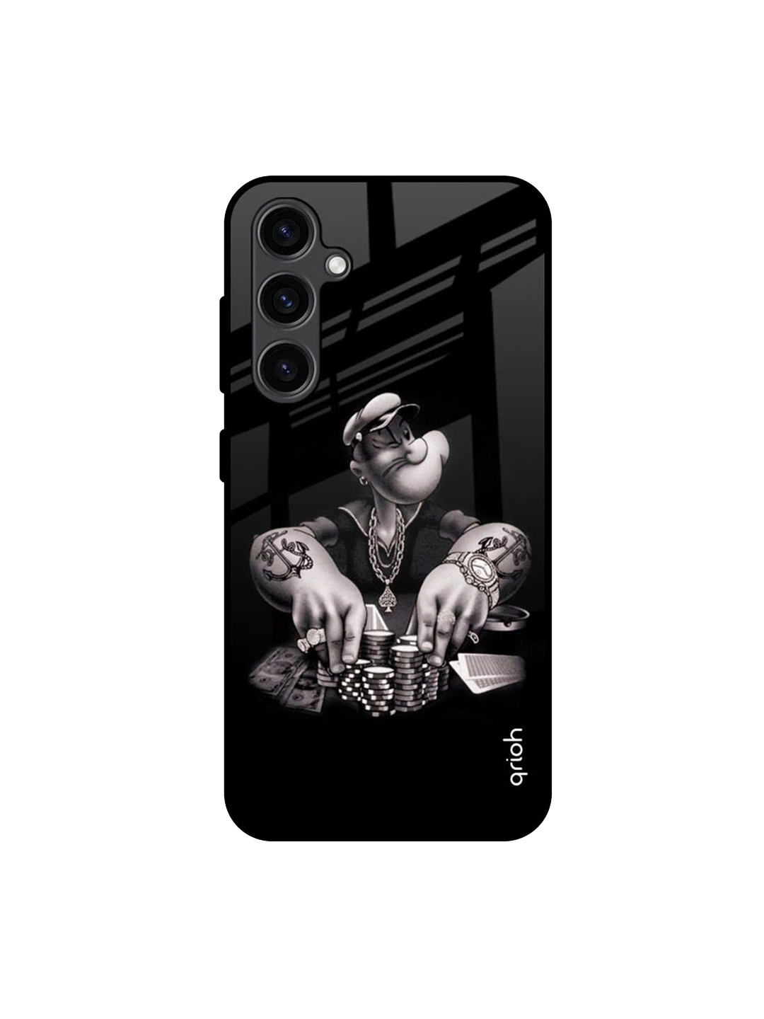 

QRIOH Quirky Printed Samsung Galaxy S23 FE 5G Back Case Mobile Accessories, Black