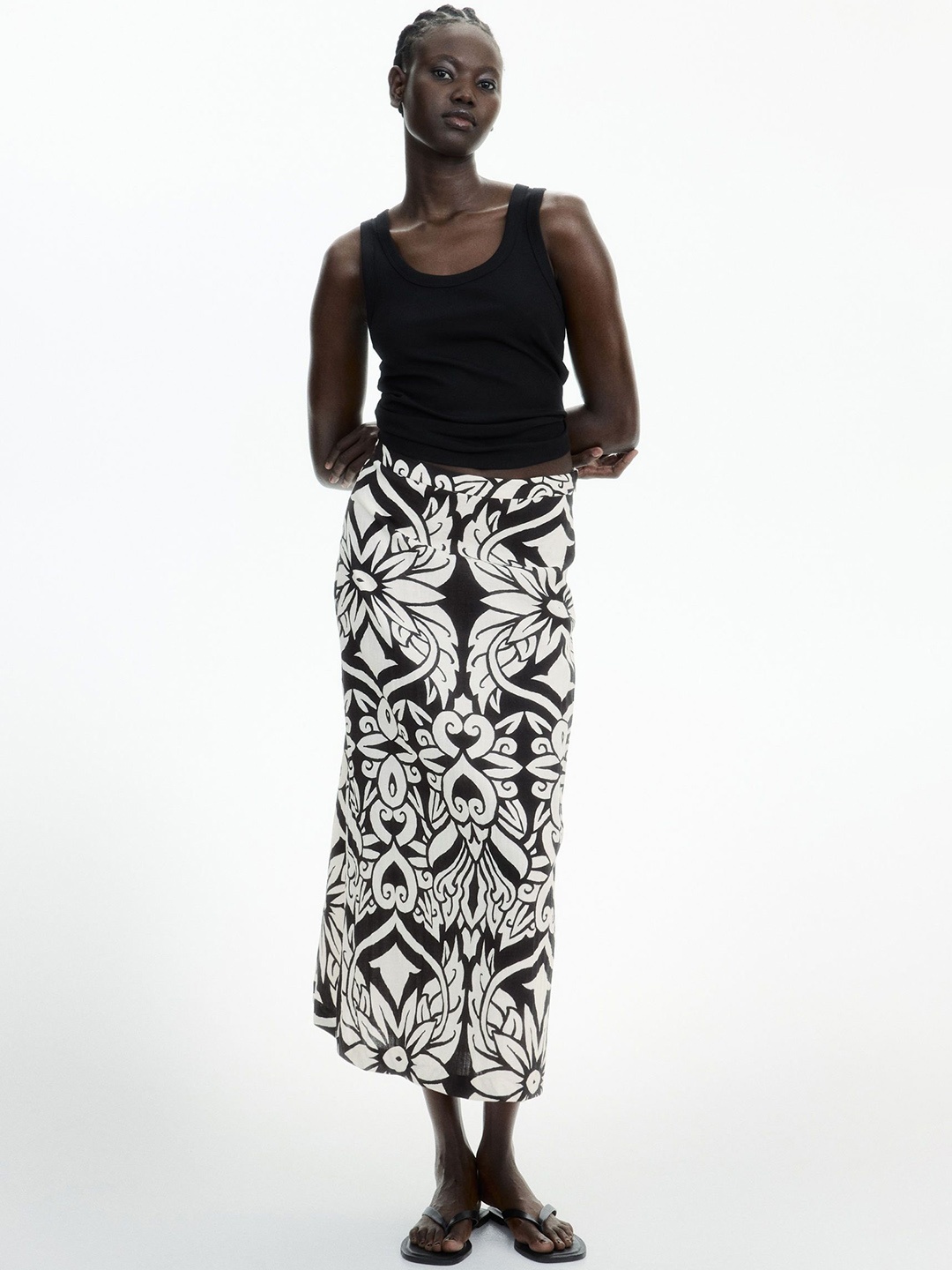 

H&M Pencil Skirt 1273983001, White